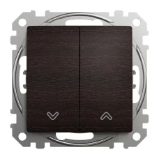 Schneider Sedna Design SDD181114. Двохклавішний кнопковий вимикач для жалюзі з електронним блокуванням