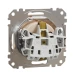 Розетка з заземленням та зі шторками Sedna Design SDD112022, колір - бежевий IP20 Schneider Electric