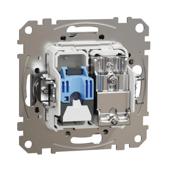 Розетка RJ45 категорія 6 UTP -TV Sedna Design SDD113469T, колір - алюміній IP20 Schneider Electric - Фото 3