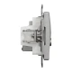 Розетка RJ45 категорія 6 UTP -TV Sedna Design SDD113469T, колір - алюміній IP20 Schneider Electric