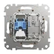 Розетка RJ45 категорія 6 UTP -TV Sedna Design SDD112469T, колір - бежевий IP20 Schneider Electric