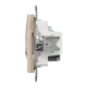 Розетка RJ45 категорія 6 UTP -TV Sedna Design SDD112469T, колір - бежевий IP20 Schneider Electric