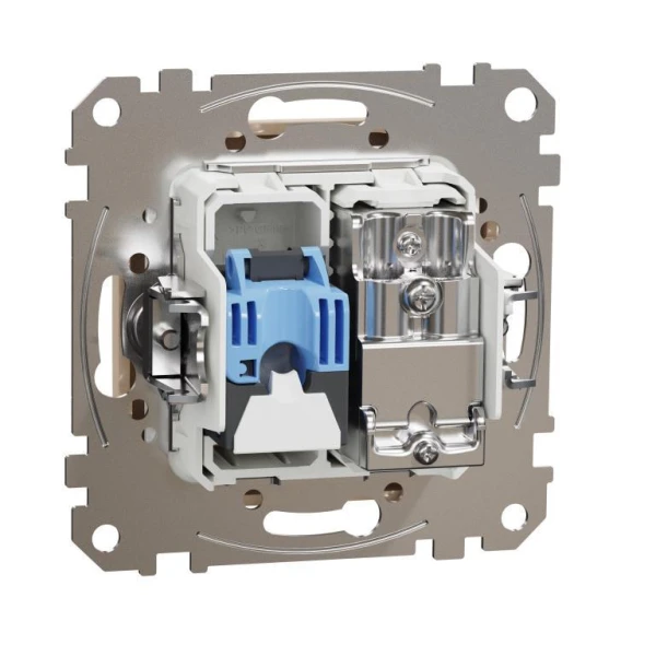 Розетка RJ45 категорія 6 UTP -TV Sedna Design SDD112469T, колір - бежевий IP20 Schneider Electric - Фото 7