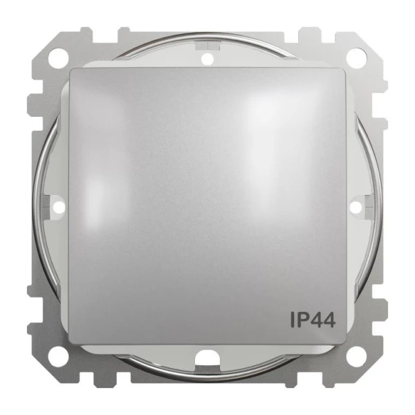 Одноклавішний перемикач Sedna Design SDD213106, колір - алюміній IP44 Schneider Electric - Фото 2