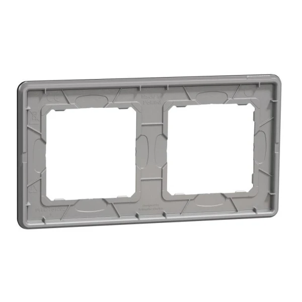 Рамка 2-постова Sedna Design SDD361802, колір - чорне скло IP20 Schneider Electric - Фото 3
