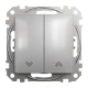 Вимикач для жалюзі Sedna Design SDD113104, колір - алюміній IP20 Schneider Electric