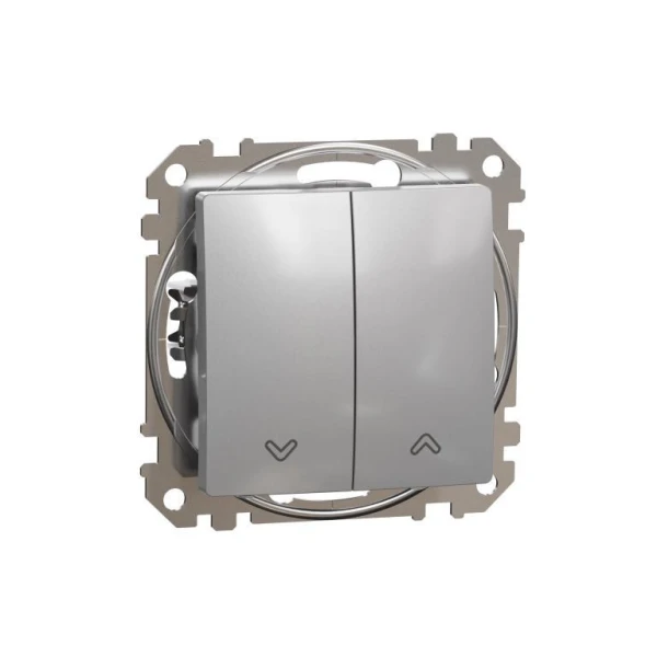 Вимикач для жалюзі Sedna Design SDD113104, колір - алюміній IP20 Schneider Electric - Фото 2
