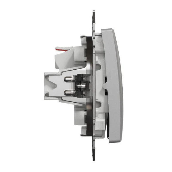 Двоклавішний вимикач Sedna Design SDD113105, колір - алюміній IP20 Schneider Electric - Фото 3