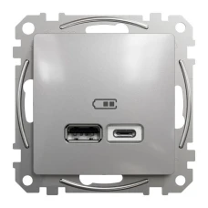 Schneider Sedna Design SDD113402. USB розетка тип A+C 2,4A
