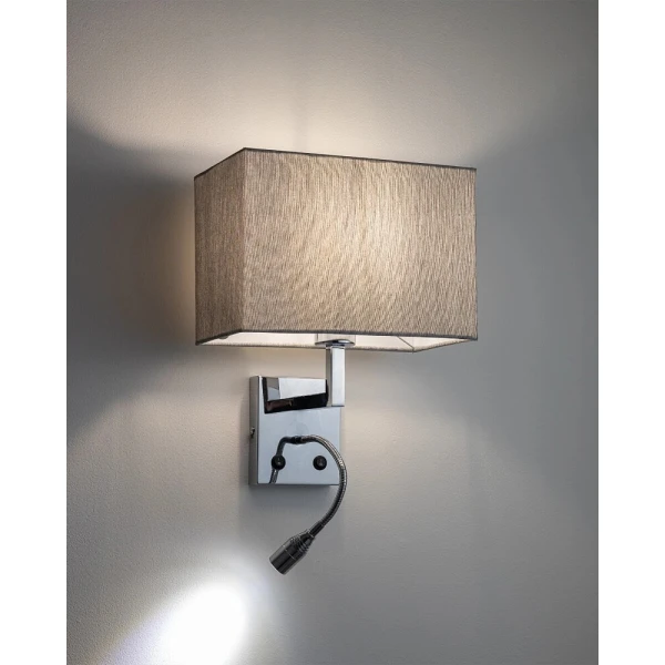 Настінне бра Nowodvorski HOTEL MOOD E27+LED 4000К сірий 11793 - Фото 2