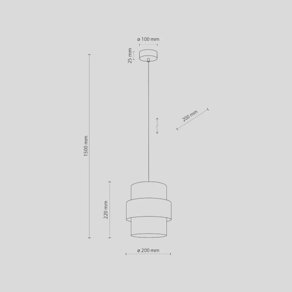 Підвісний світильник TK Lighting CALISTO E27 чорний 5401 - Фото 2