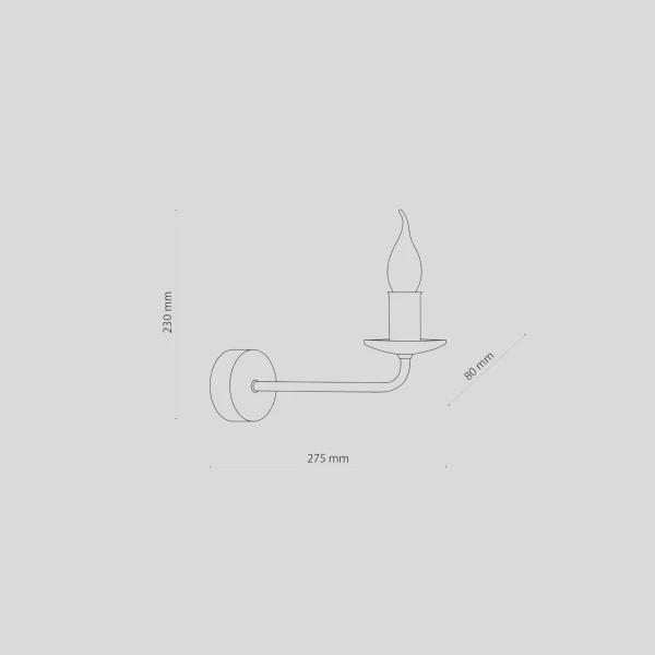 Настінний світильник TK Lighting LIMAL E14 чорний 4611 - Фото 2