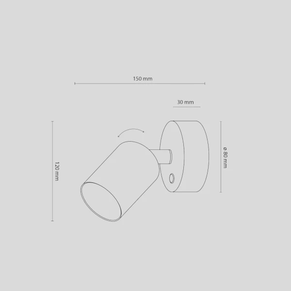 Настінний світильник TK Lighting TOP GU10 чорний 4415 - Фото 2