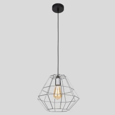 TK Lighting DIAMOND E27 сірий-блискучий (хром) 4203. Світильник підвісний