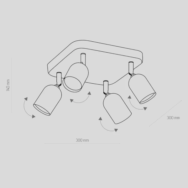 Світильник спот TK Lighting TOP GU10 чорний 3307 - Фото 2