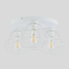 TK Lighting DIAMOND E27 білий 6214. Стельовий світильник