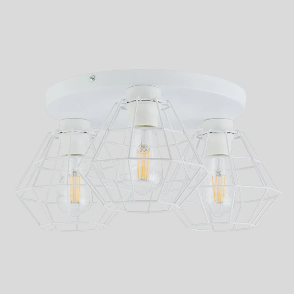 Світильник стельовий TK Lighting DIAMOND E27 білий 6214