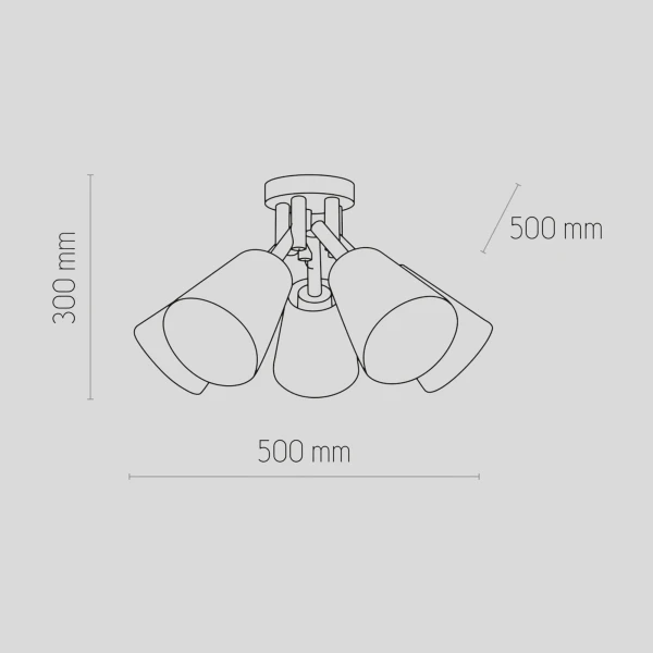 Люстра стельова TK Lighting VAIO E27 чорний 575 - Фото 2