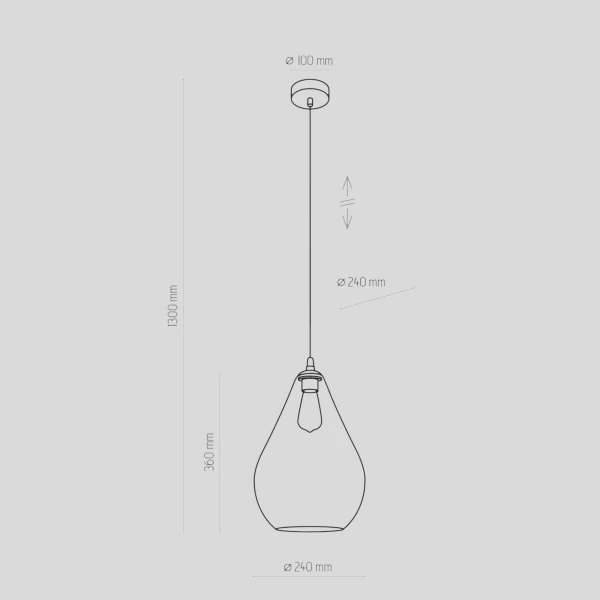 Підвісний світильник TK Lighting FUENTE E27 чорний 2326 - Фото 2