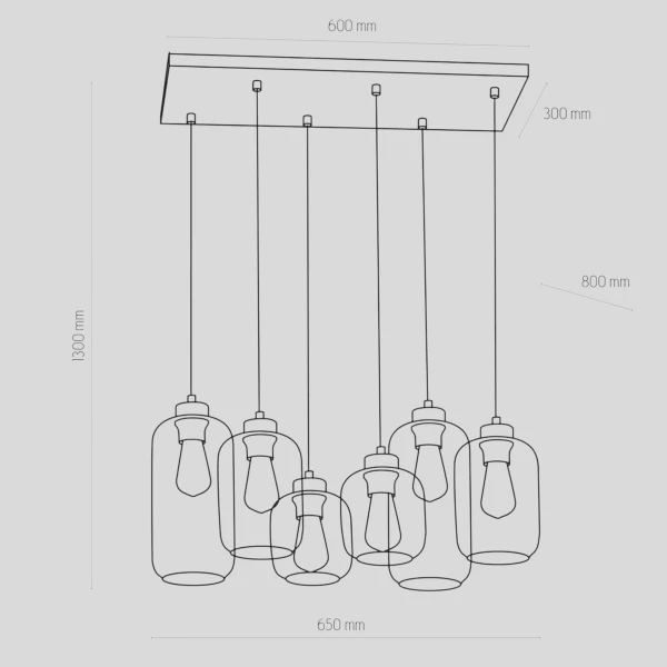 Підвісний світильник TK Lighting MARCO E27 чорний 3328 - Фото 2