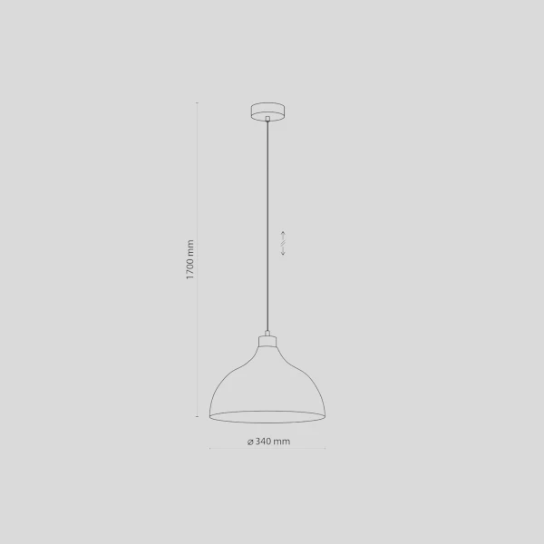 Підвісний світильник TK Lighting CAP E27 чорний 5665 - Фото 2
