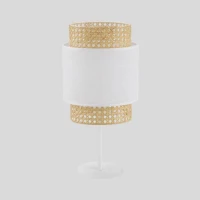 TK Lighting BOHO E27 білий 6565. Настільна лампа декоративна