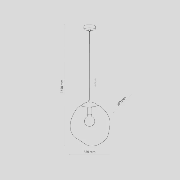 Підвісний світильник TK Lighting SOL E27 сірий-блискучий (хром) - Фото 2