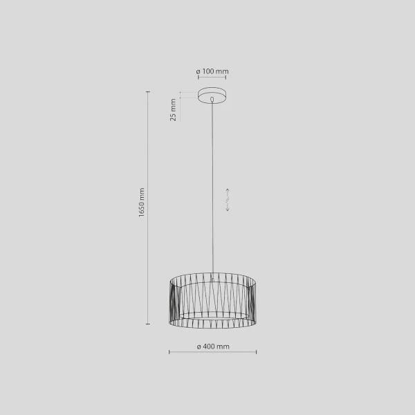 Підвісний світильник TK Lighting HARMONY E27 чорний 4562 - Фото 2