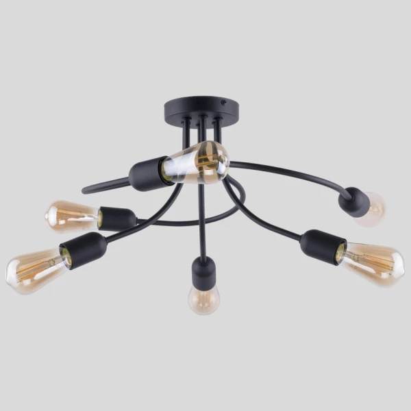 Люстра стельова TK Lighting FADO E27 чорний 2584 - Фото 2