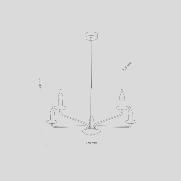 Підвісна люстра TK Lighting LIMAL E14 чорний 4612 - Фото 2