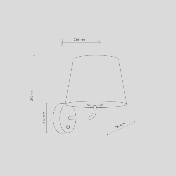 Бра TK Lighting MAJA E27 чорний 1884 - Фото 5