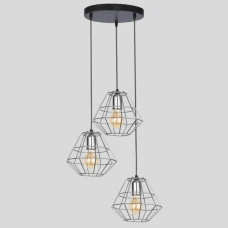 TK Lighting DIAMOND E27 сірий-блискучий (хром) 4277. Світильник підвісний