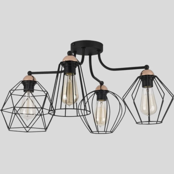 Люстра стельова TK Lighting GALAXY E27 чорний 1645 - Фото 1