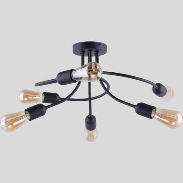Люстра стельова TK Lighting FADO E27 чорний 2584 - Фото 1