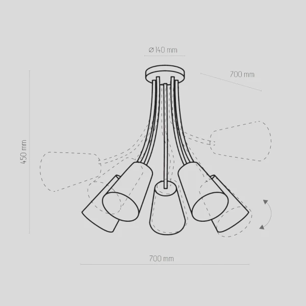 Люстра стельова TK Lighting WIRE 3242 - Фото 2