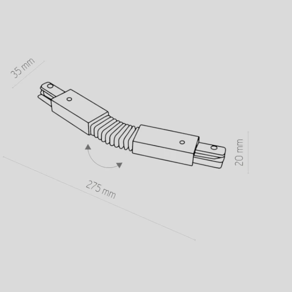 З'єднання для трекових систем TK Lighting TRACER білий 4071 - Фото 2