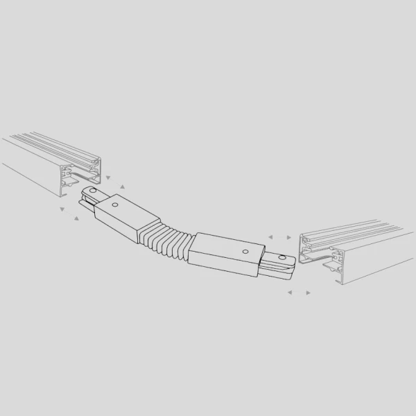 З'єднання для трекових систем TK Lighting TRACER білий 4071 - Фото 3