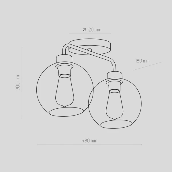 Люстра стельова TK Lighting BARI E27 чорний 4021 - Фото 2