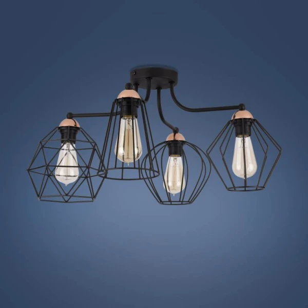 Люстра стельова TK Lighting GALAXY E27 чорний 1645 - Фото 4