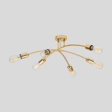 TK Lighting HELIX E27 золотий 4699. Люстра пристельова