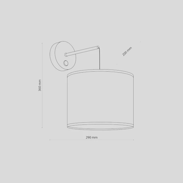 Бра TK Lighting LIBERIA E27 чорний 6687 - Фото 2