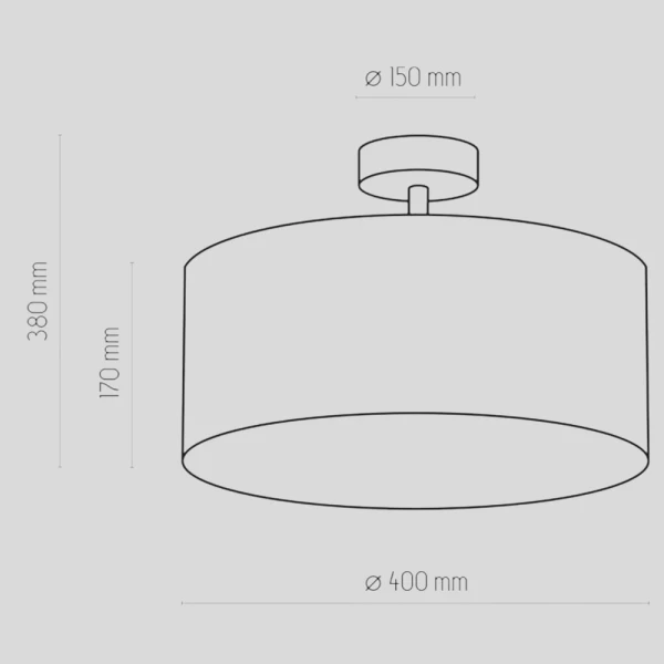 Люстра стельова TK Lighting RONDO E27 сірий 424 - Фото 3