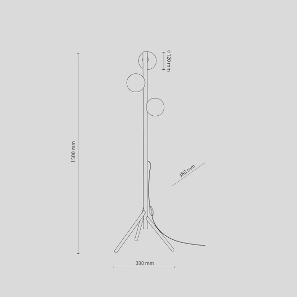 Торшер TK Lighting ESTERA G9 коричневий 5809 - Фото 2