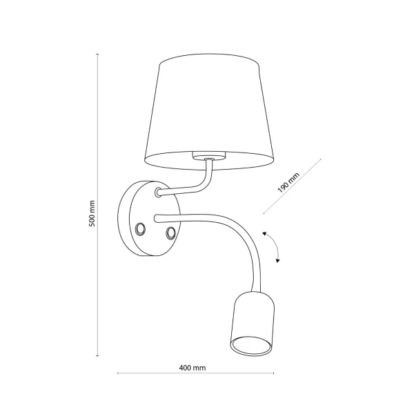 Бра TK Lighting MAJA E27;GU10 чорний 6446 - Фото 2