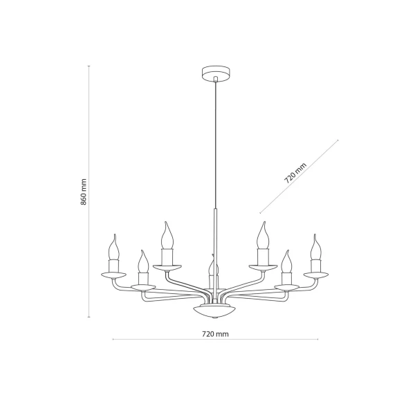 Підвісна люстра TK Lighting LIMAL E14 чорний 4613 - Фото 2