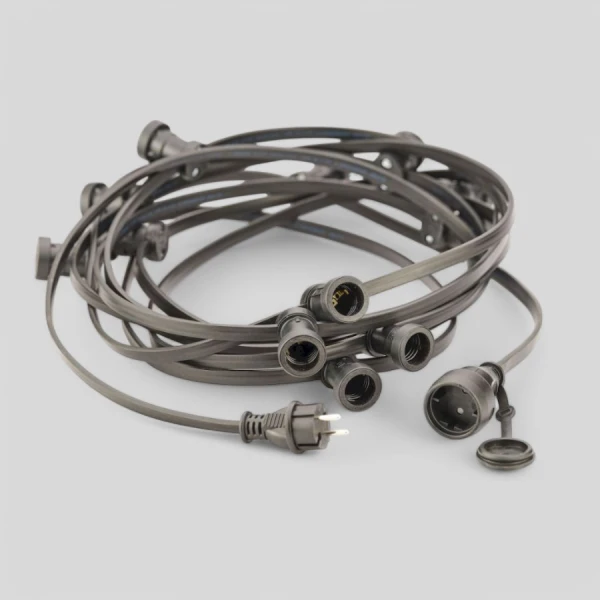 Гірлянда садова 10 метрів TK Lighting GIRLANDA E27 чорний 4390 - Фото 1