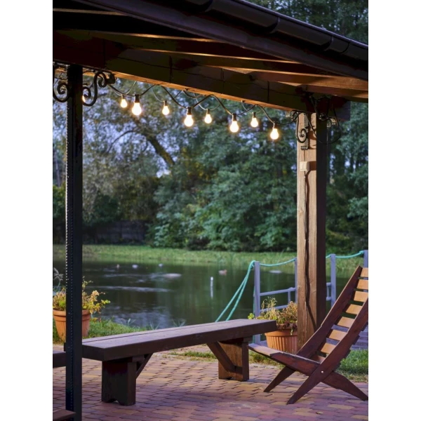 Гірлянда садова 10 метрів TK Lighting GIRLANDA E27 чорний 4390 - Фото 3