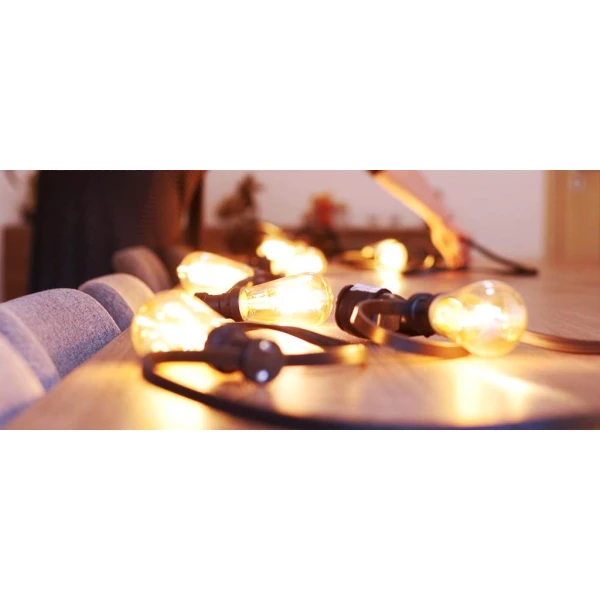 Гірлянда садова 10 метрів TK Lighting GIRLANDA E27 чорний 4390 - Фото 6