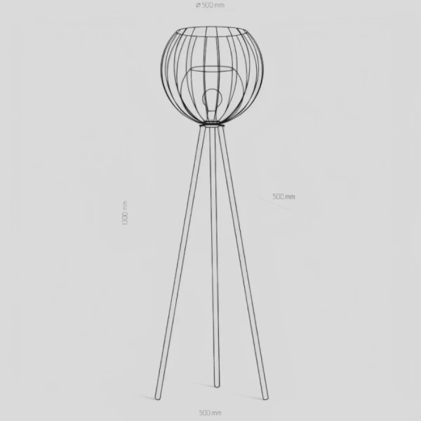 Торшер TK Lighting UNIVERSO E27 чорний 5057 - Фото 2