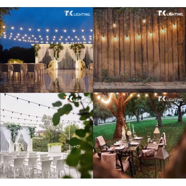 Гірлянда садова 10 метрів TK Lighting GIRLANDA E27 чорний 4390 - Фото 4